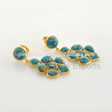 Beautiful Turquoise Gemstone Vermeil 925 Sterling Silver Jewelry Manufacturer